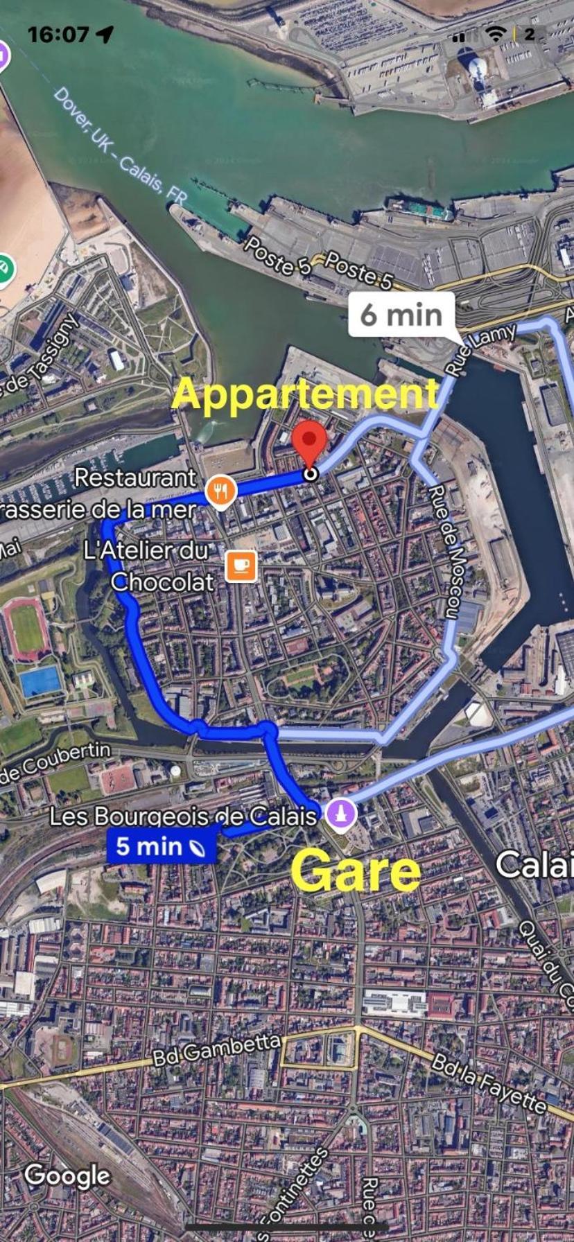 Le Logis De La Marina Lägenhet Calais Exteriör bild